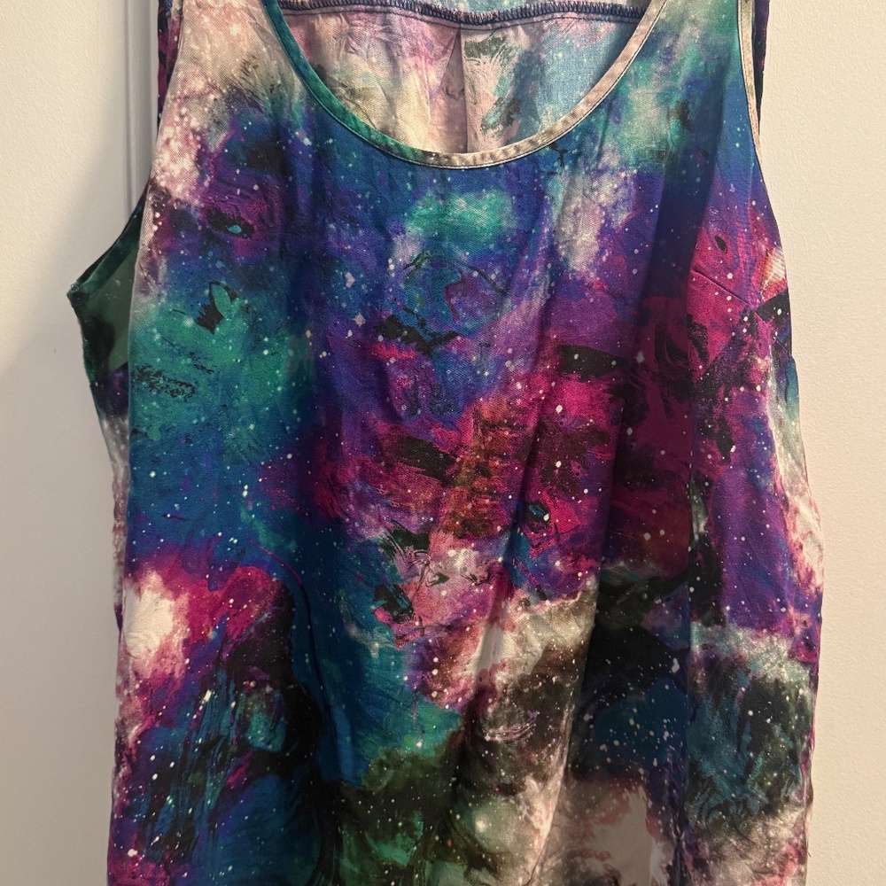 TORRID Tie Dye/Starry Galaxy Tank Top, Size 0, Great Condition!